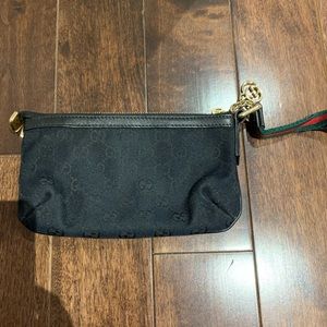 Authentic Black Gucci Wristlet